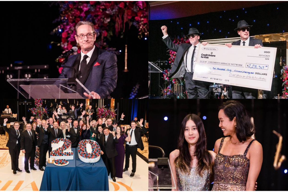 Credit Unions for Kids Wine Auction photo collage.