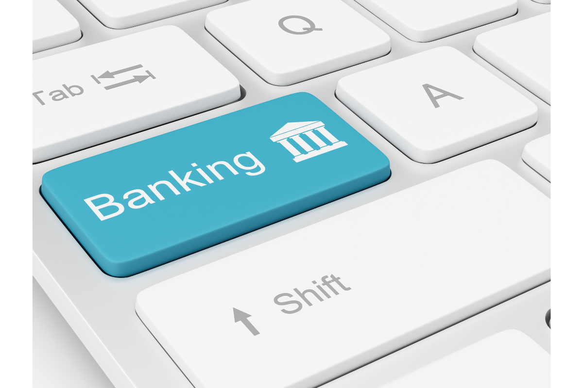 "Banking" key on computer keyboard