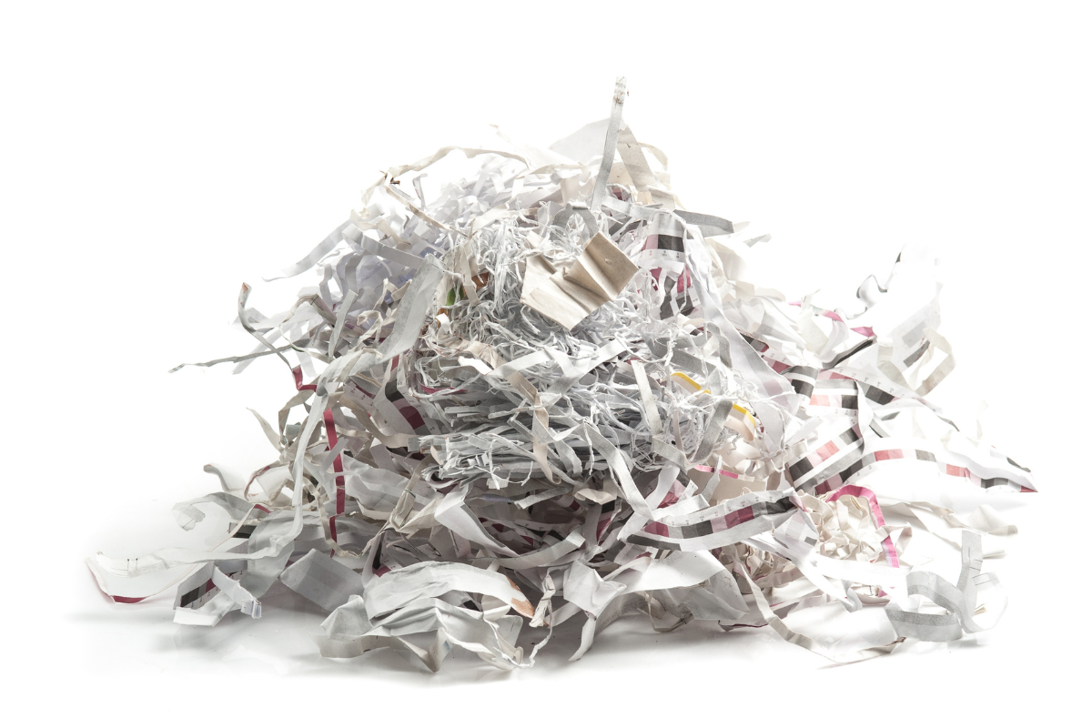 Pile of shredded paper
