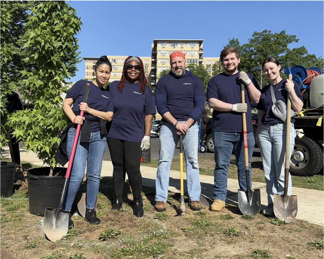 First Harvest employees volunteer at NJ Tree Foundation tree planting events throughout Camden County.
