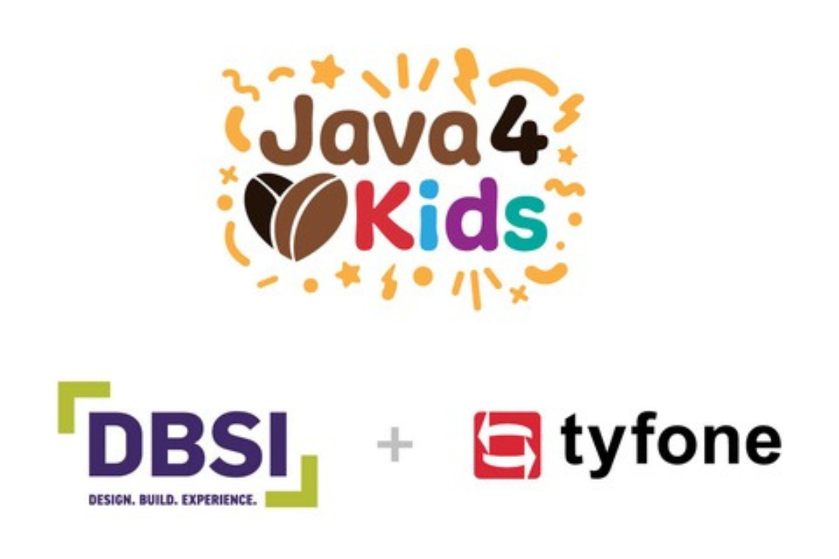 Java4Kids logo, DBSI logo and Tyfone logo