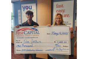 First Capital FCU Om Jethwa scholarship photo