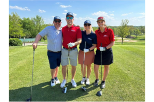 Pictured left to right: Brian Woods, Senior Commercial Loan Officer, IMCU, Kyle Kempf, Commercial Loan Officer, IMCU, Ashlynn Johnson, Member Development Officer, IMCU, and Emily Cunningham, Treasury Management Officer, IMCU.