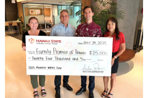 Hawaii State FCU- Family Promise of Hawaii Check Presentation