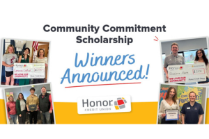 Honor Credit Union- Scholarship Winners graphic