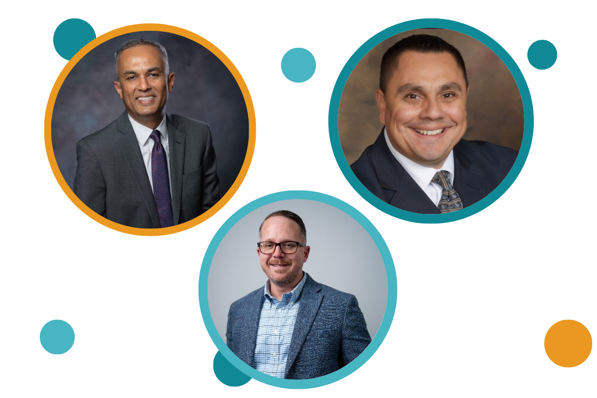 Photos of Rushi Patel, Johnathan Wingfield, and Jose Gonzalez