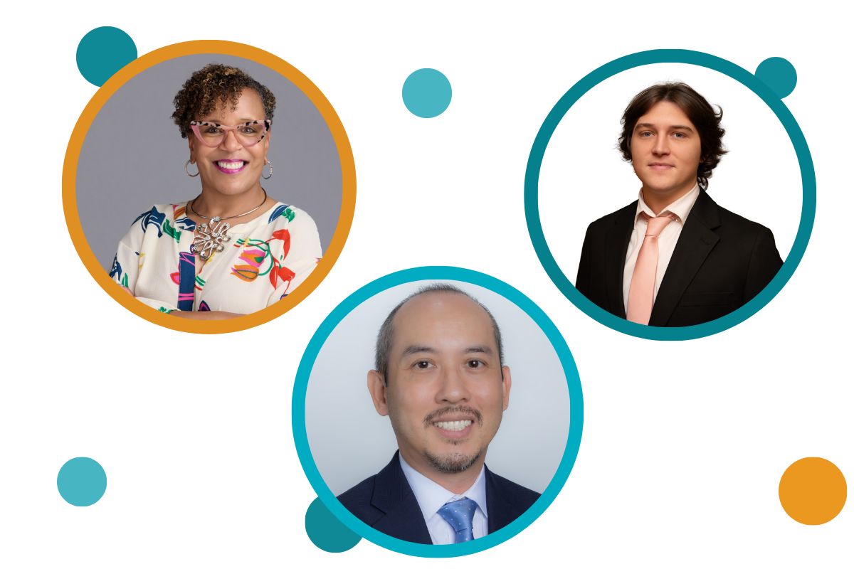 Photos of Kelli Ellsworth Etchison, Albert Chang, and Josh Madison