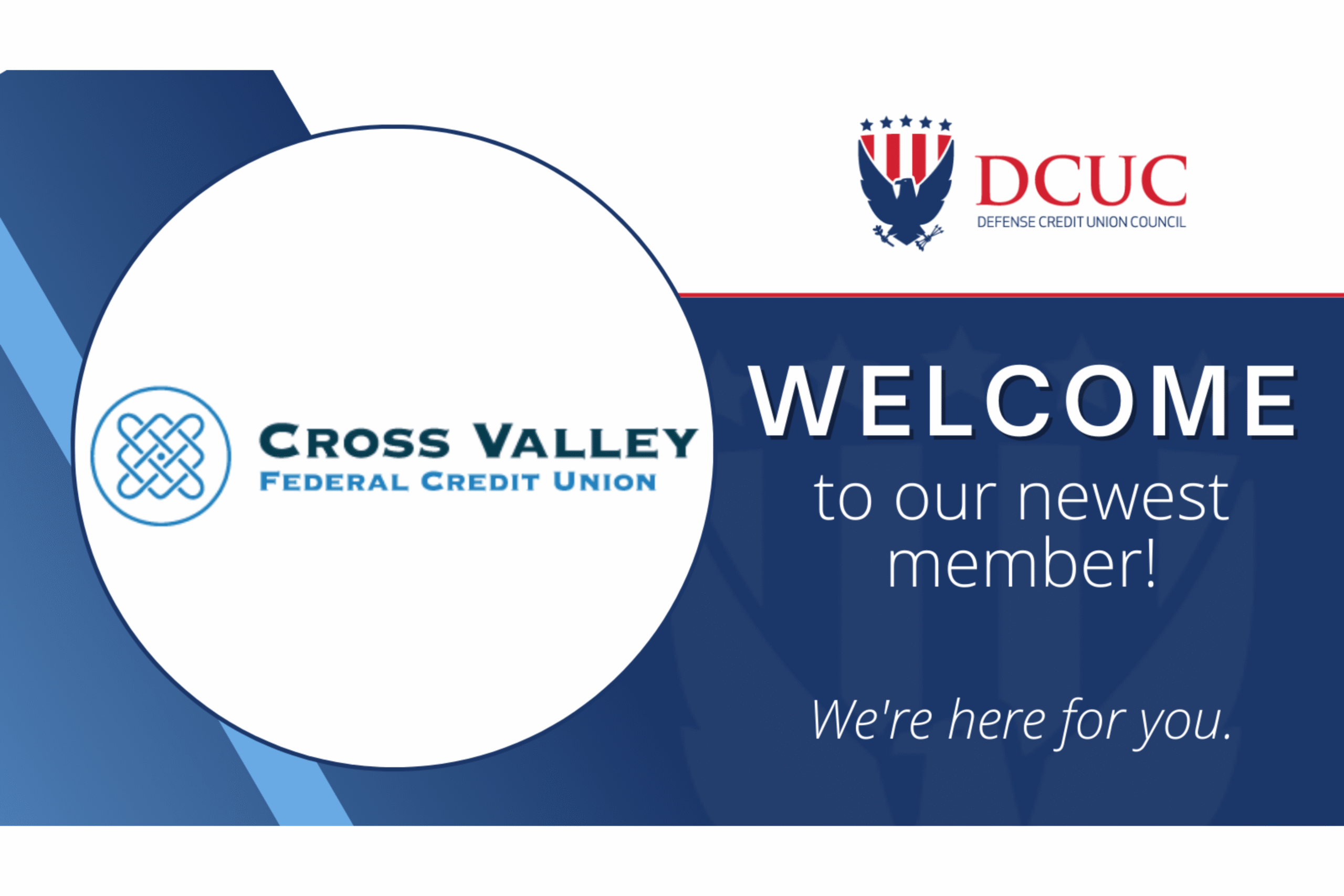 Cross Valley Federal Credit Union and DCUC logos