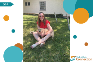 Photo of Jennifer Audette and Ted the dog