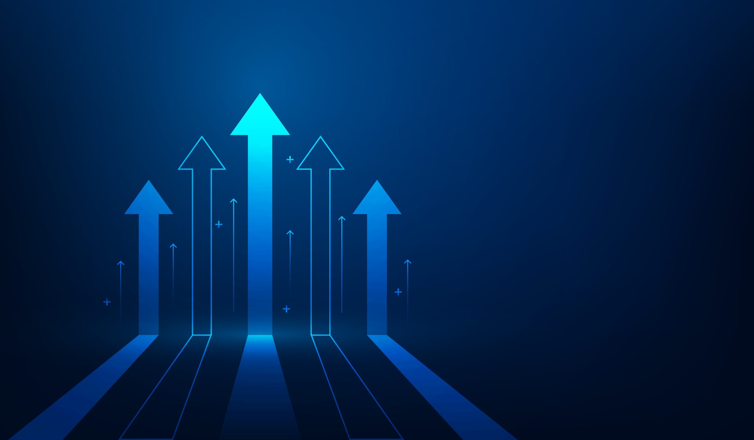 Multiple arrows pointing upwards