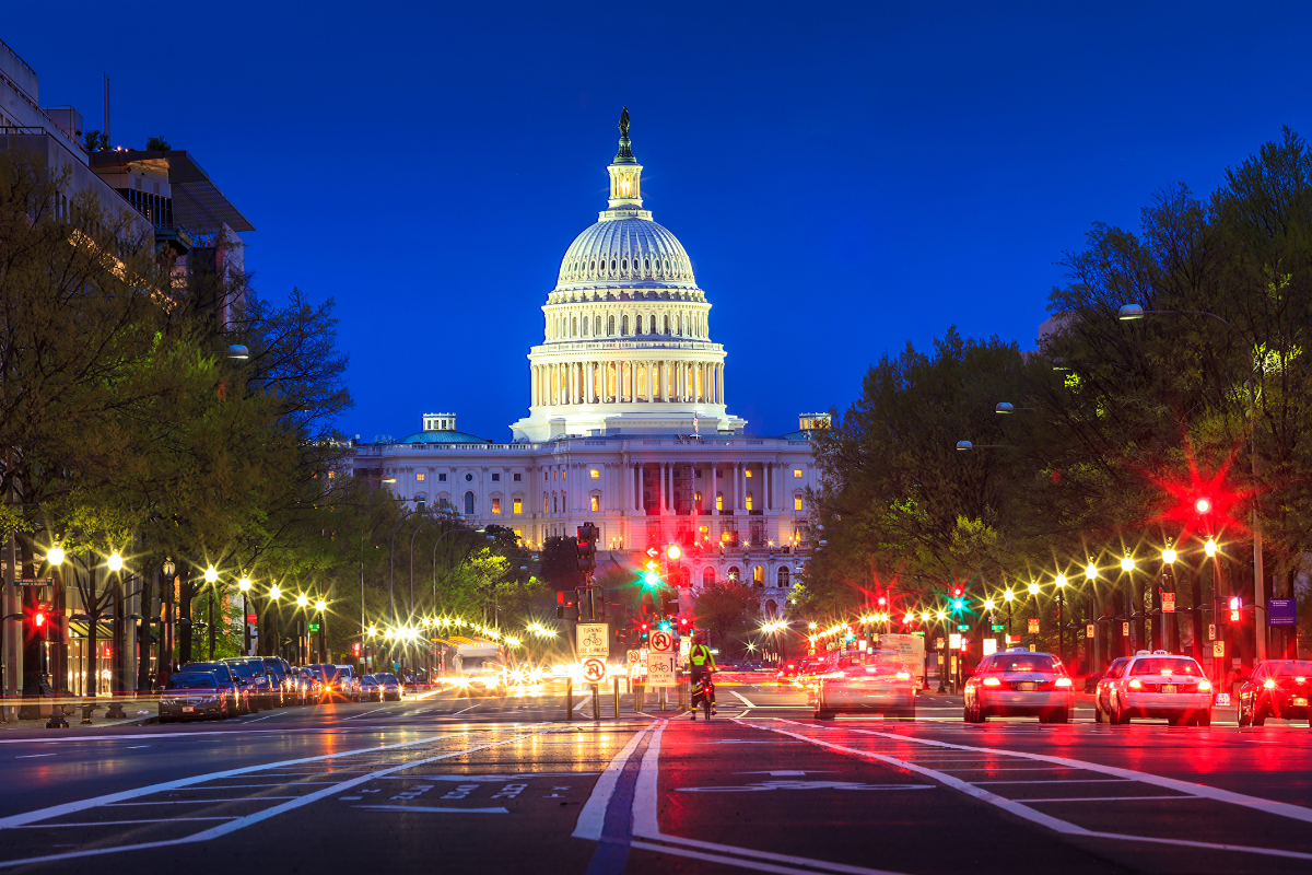 The United States Capitol building in Washington DC