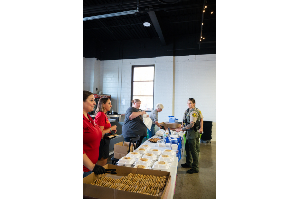 Serve Credit Union- Coffee with a Cop food table photo