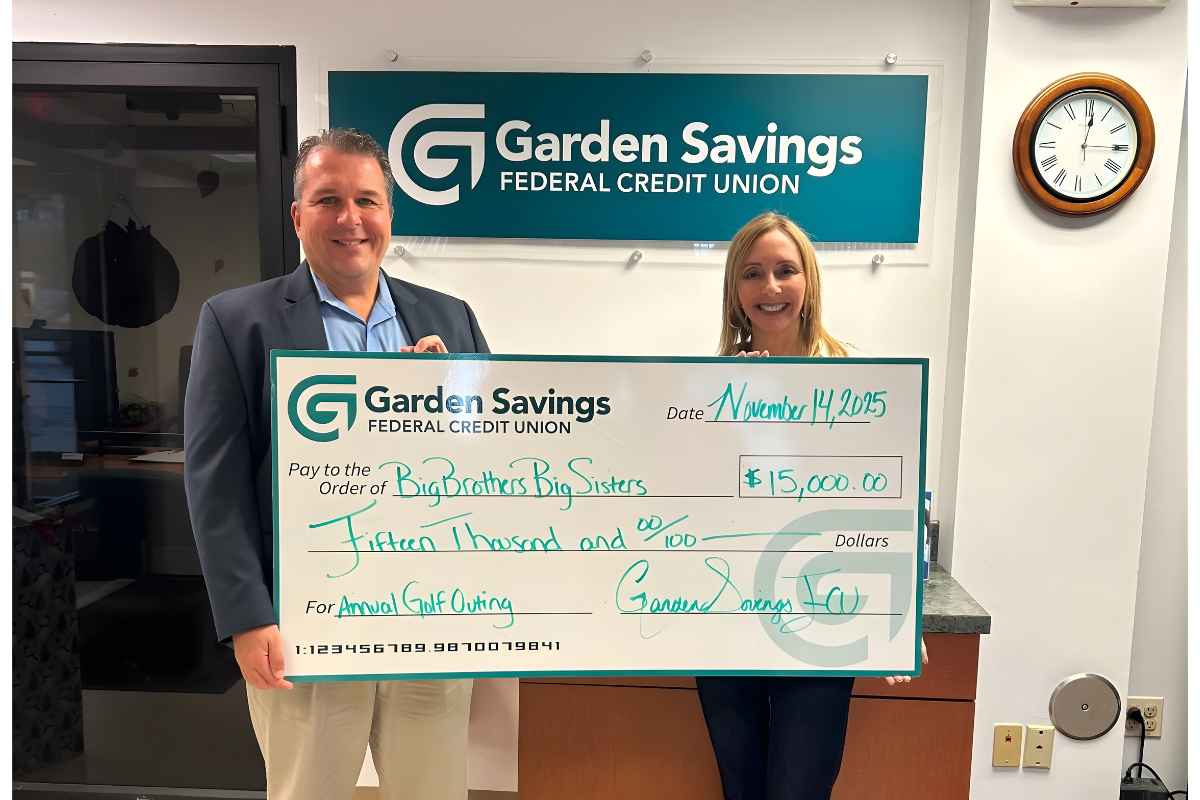 Garden Savings FCU: Big Brothers Big Sisters check presentation photo