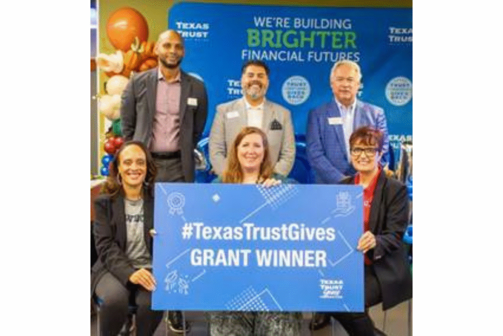 Representatives from five of the six winning education foundations attended a grant reception at Texas Trust’s headquarters. They included: Shaun Bass and Gary Roriguez from Arlington ISD, Brad Parker with the HEB ISD Education Foundation, Dr. Dana Jackson, Grand Prairie ISD Associate Superintendent, Jennifer Kurecka, Mansfield ISD Education Foundation, and Denise Root with the Cedar Hill ISD Education Foundation