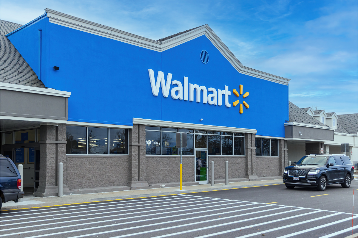Walmart store exterior.