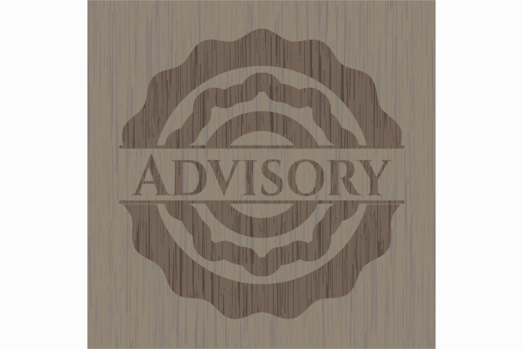 Advisory retro wood emblem