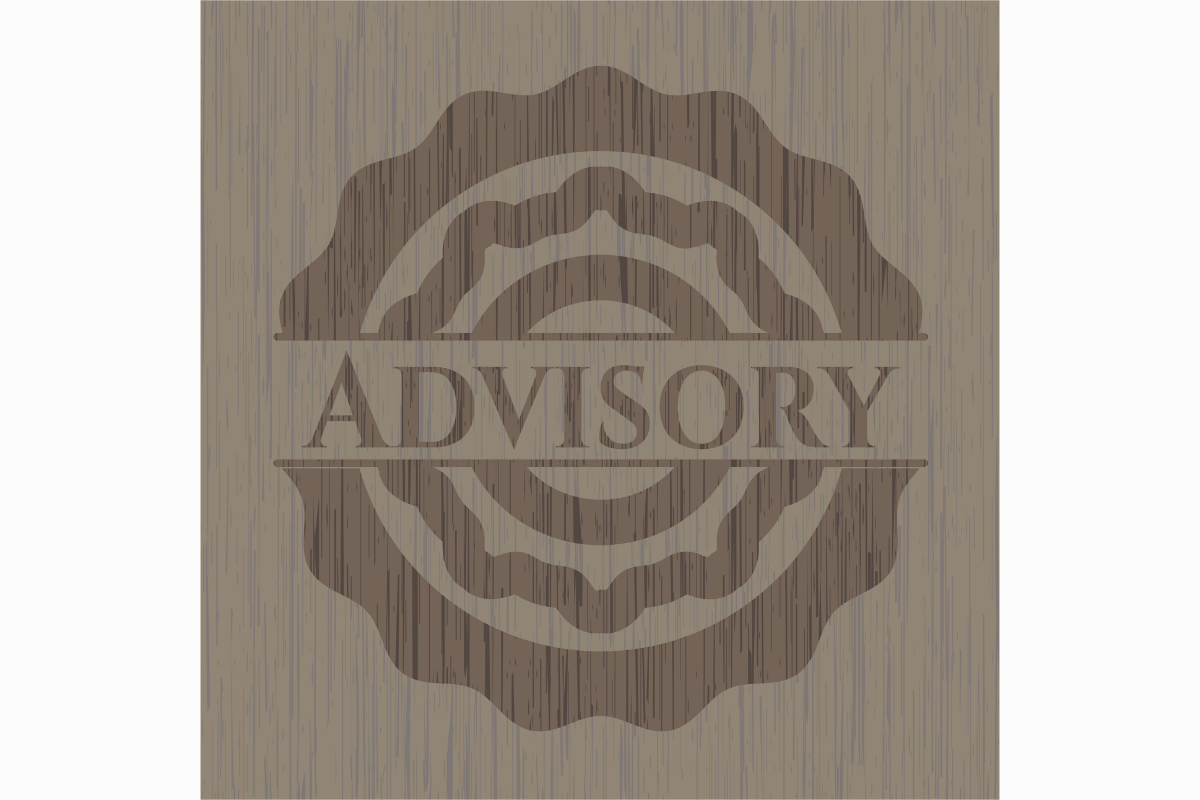 Advisory retro wood emblem