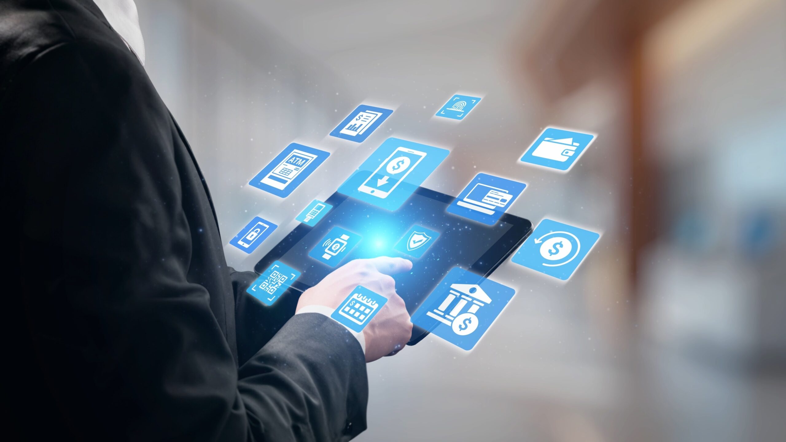 Online banking and digital banking innovation combining finance and technology, optimizing online banking systems, mobile banking services, and fintech for seamless experience. Spire