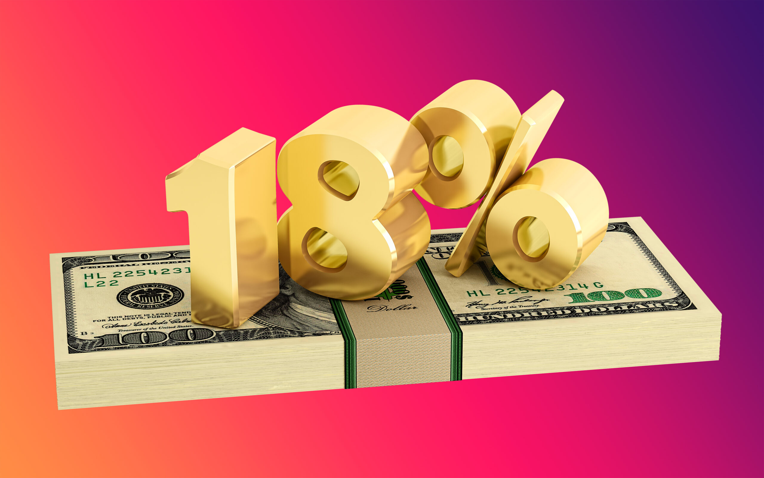 18 percent profit rate. 3D Rendering