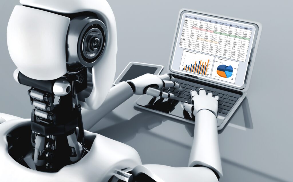 Business data dashboard provide business intelligence analytic for marketing strategy planning snugly with big data set to analyze customer demands and foreseeing business future 3D illustration