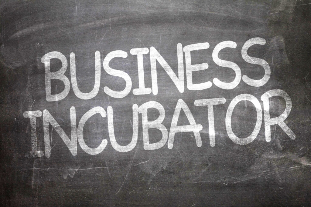 Business Incubator written on a chalkboard