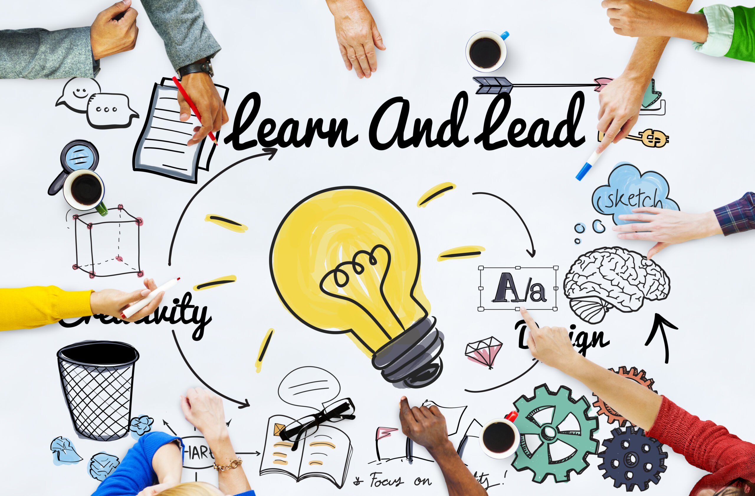 Learn and Lead Education Knowledge Development Concept