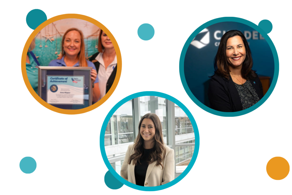 Photos of Anna Klepser, Katie Brown, and Bonnie Levitt