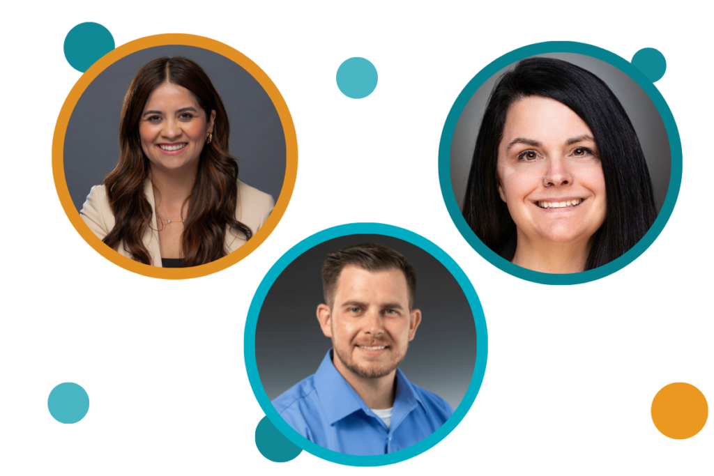 Photos of Nicole Davison León, Brian Phillips, and Jamie Jones