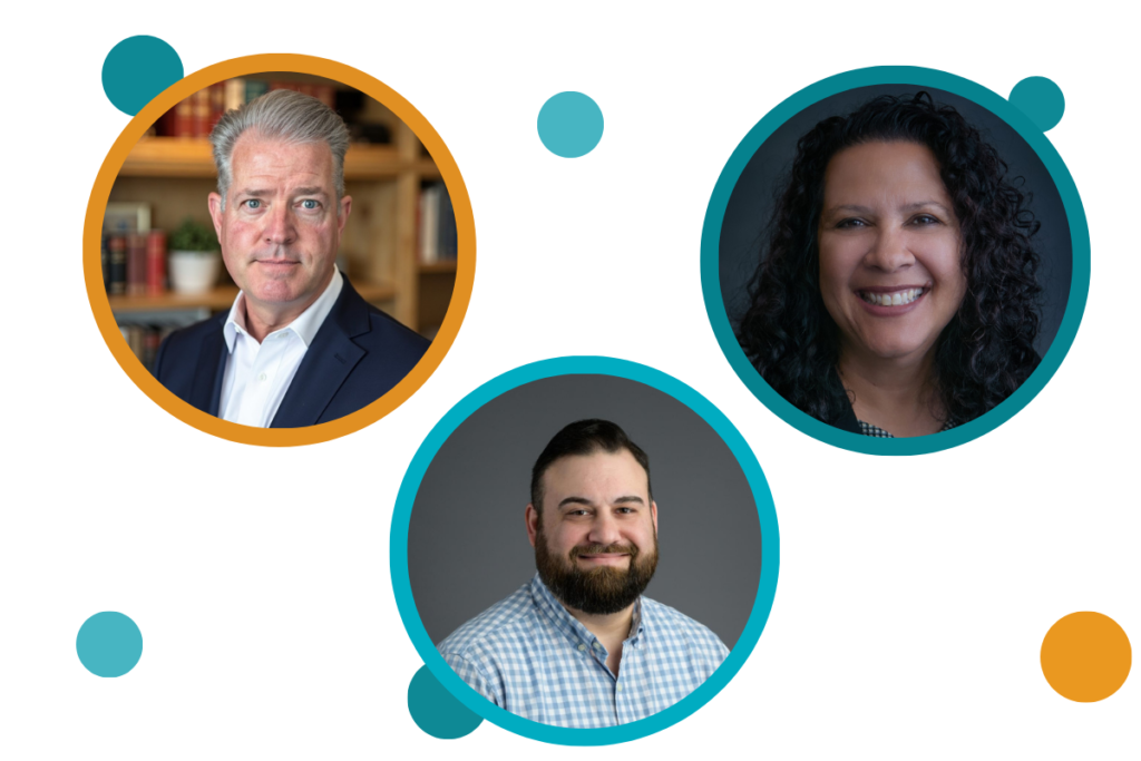 Photos of Matthew Coggins, Kyle Jones, and Tina Douglas