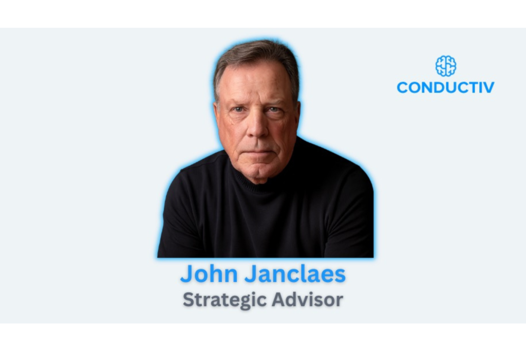 photo of John Janclaes and Conductiv logo