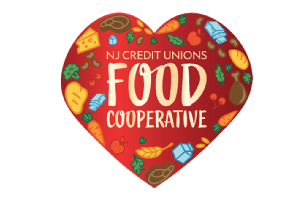 a heart shape with the words JC Credit Unions Food Cooperative
