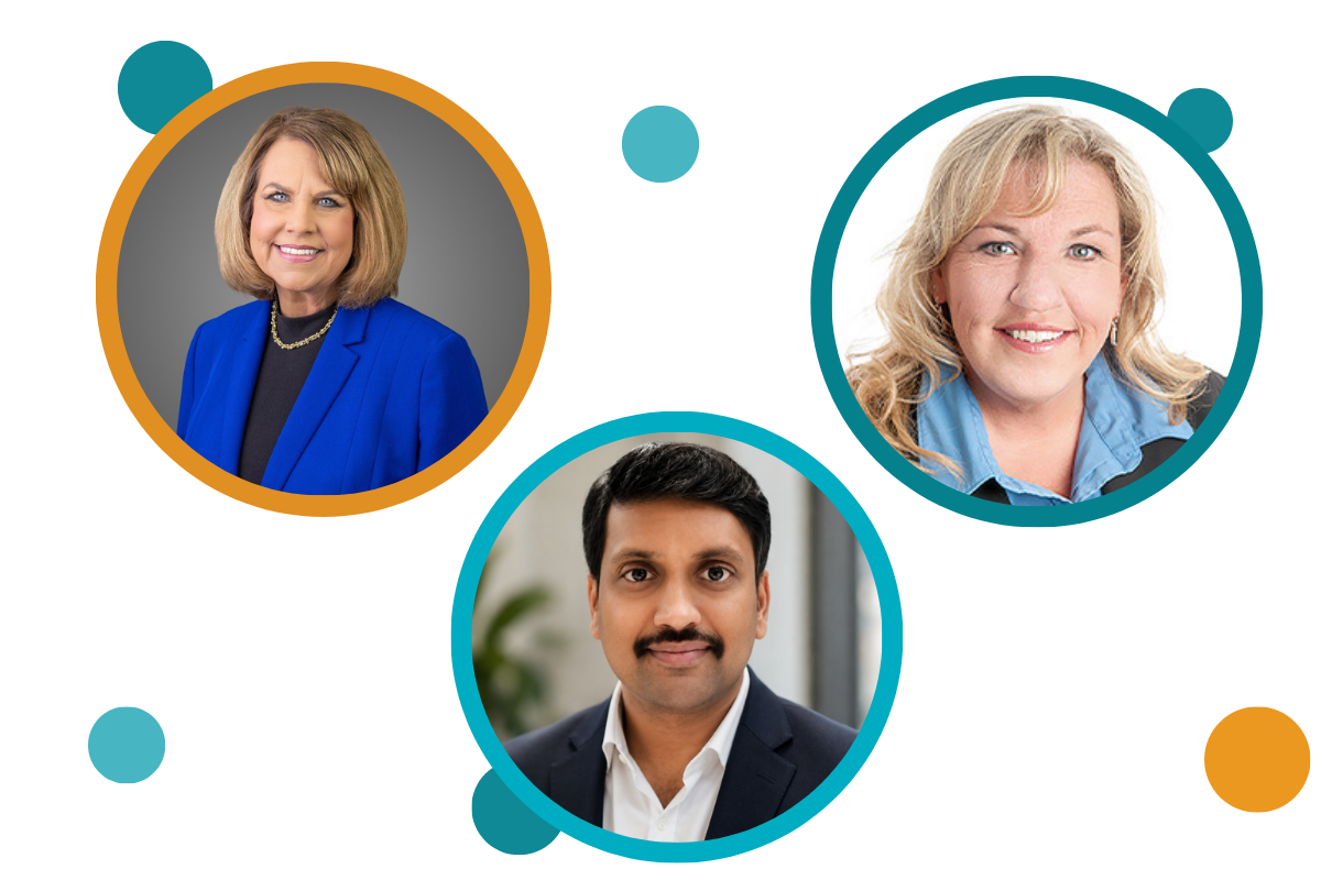 Photos of Jennifer McHugh, Srinivas Pendela, and Crystal Rickard