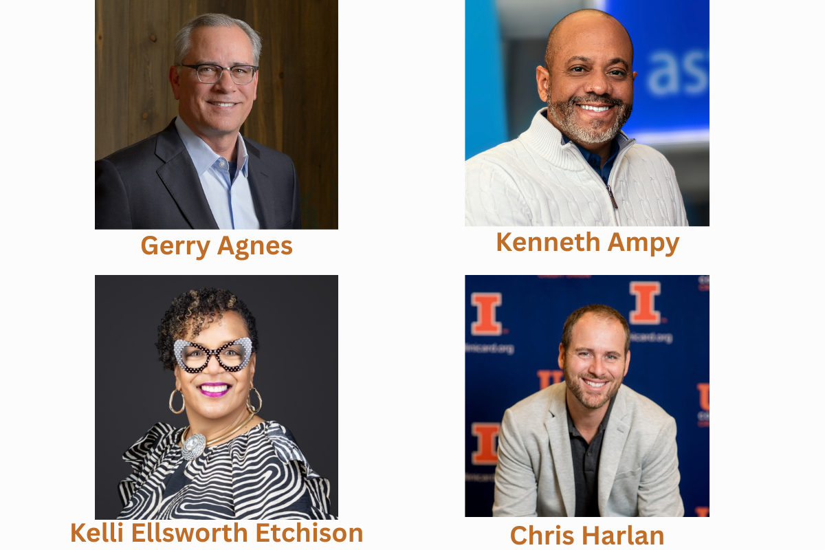 CUES 2026 Award Winners_Gerry Agnes_Kenneth Ampy_Kelli Ellsworth Etchison_Chris Harlan
