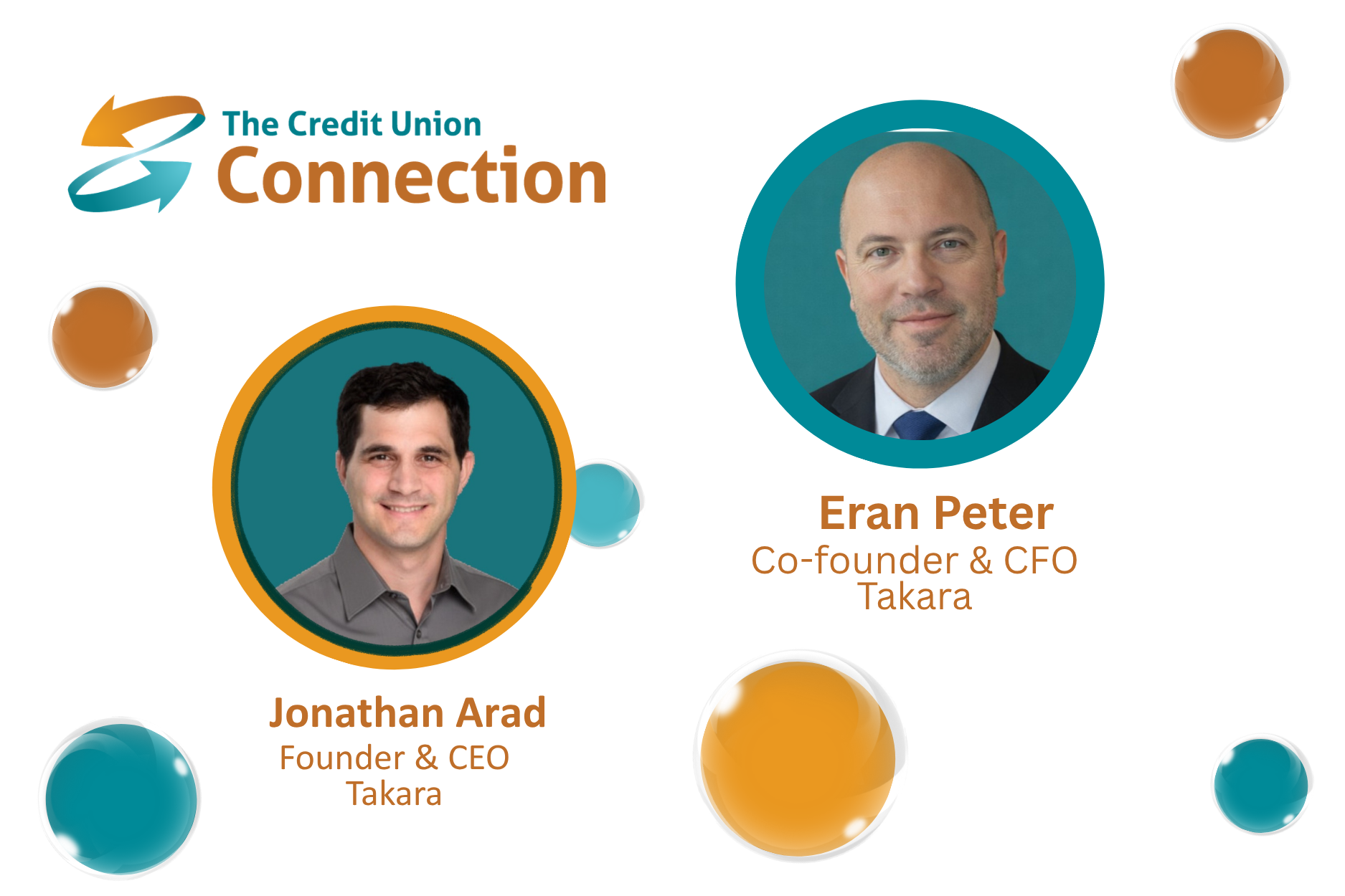 photos of Eran Peter, Co-founder & CFO, and Jonathan Arad, Co-founder & CEO, Takara