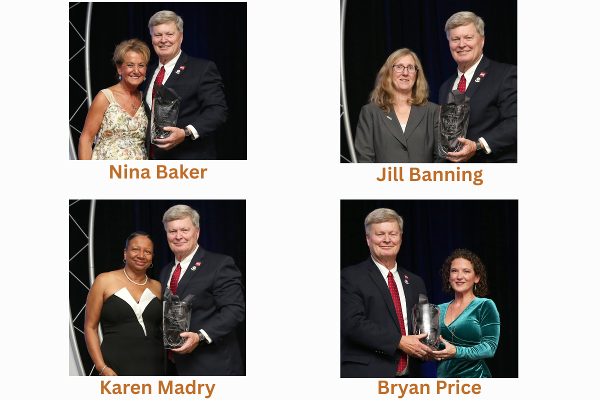 Indiana CU Hall Fame_Nina Baker_ Jill Banning_Karen Madry_Bryan Price